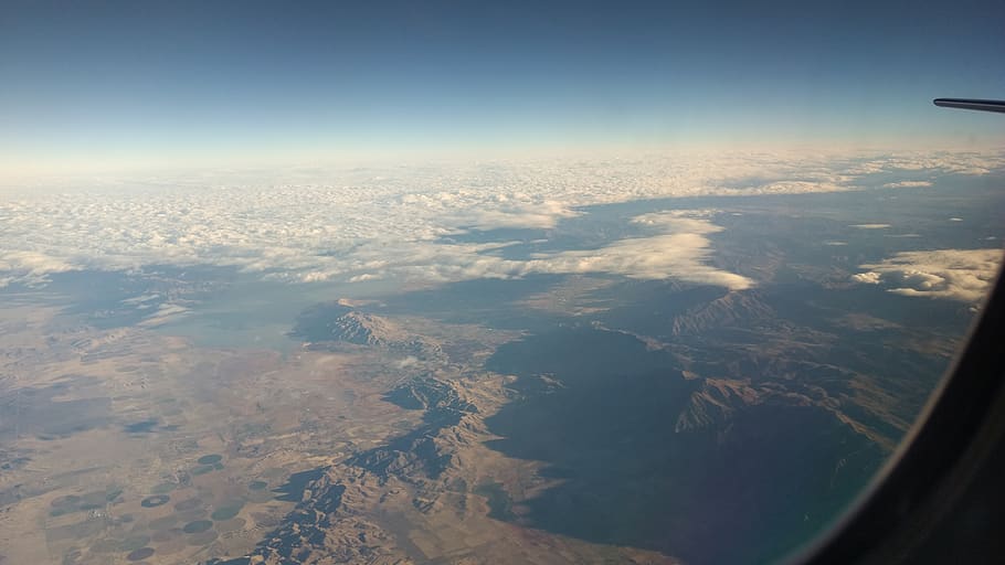 aerial view, scenics - nature, beauty in nature, sky, air vehicle HD wallpaper