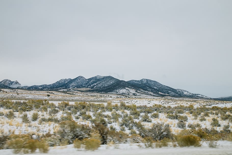 mountains, snow, sky, winter, road, nature, landscape, tranquil scene HD wallpaper