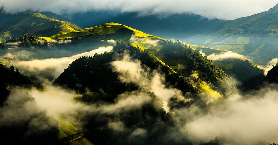 mountain, vietnam, clouds, cold, landscape, scenics - nature HD wallpaper