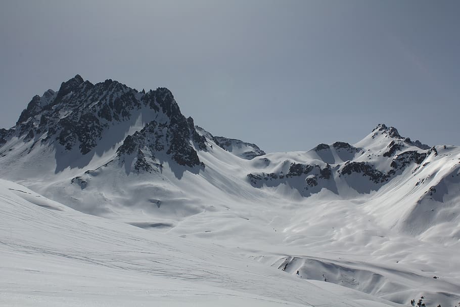 winter, mountain, snow, only, valfréjus, haute maurienne, landscape, HD wallpaper