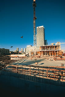 building construction, town, urban, city, office building, downtown HD wallpaper