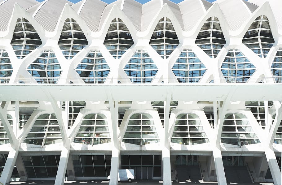 spain, valencia, structure, concrete, architecture, abstract HD wallpaper