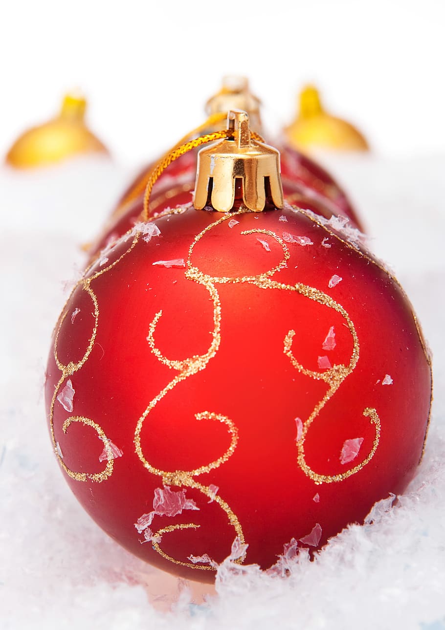 background, ball, bauble, balls, baubles, christmas, close-up HD wallpaper