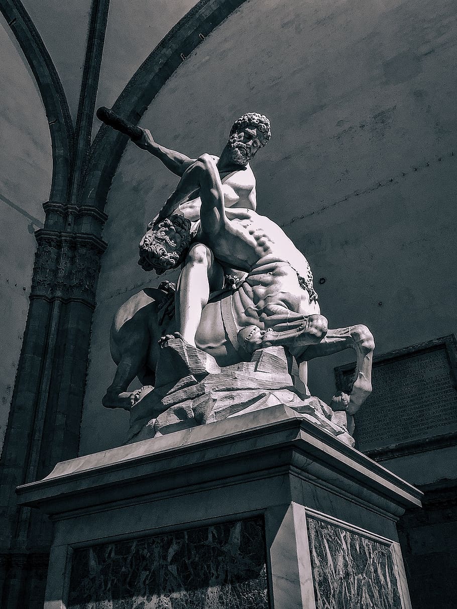 monument, sculpture, art, p. signoria, italy, firenze, statue, HD wallpaper