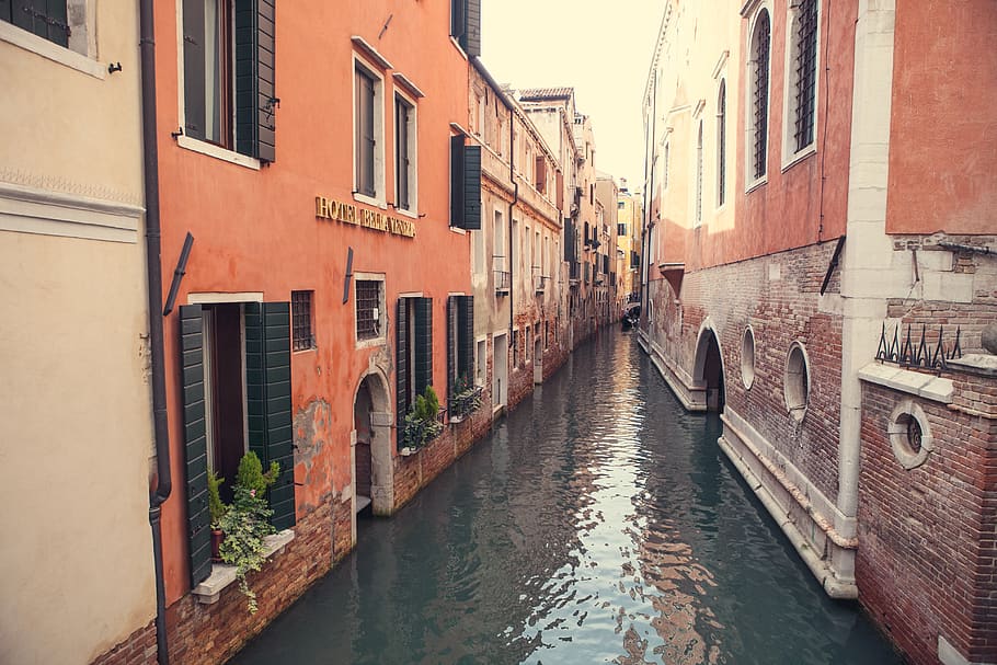 italy, venice, italia, gondola, hotel, water, european travel, HD wallpaper