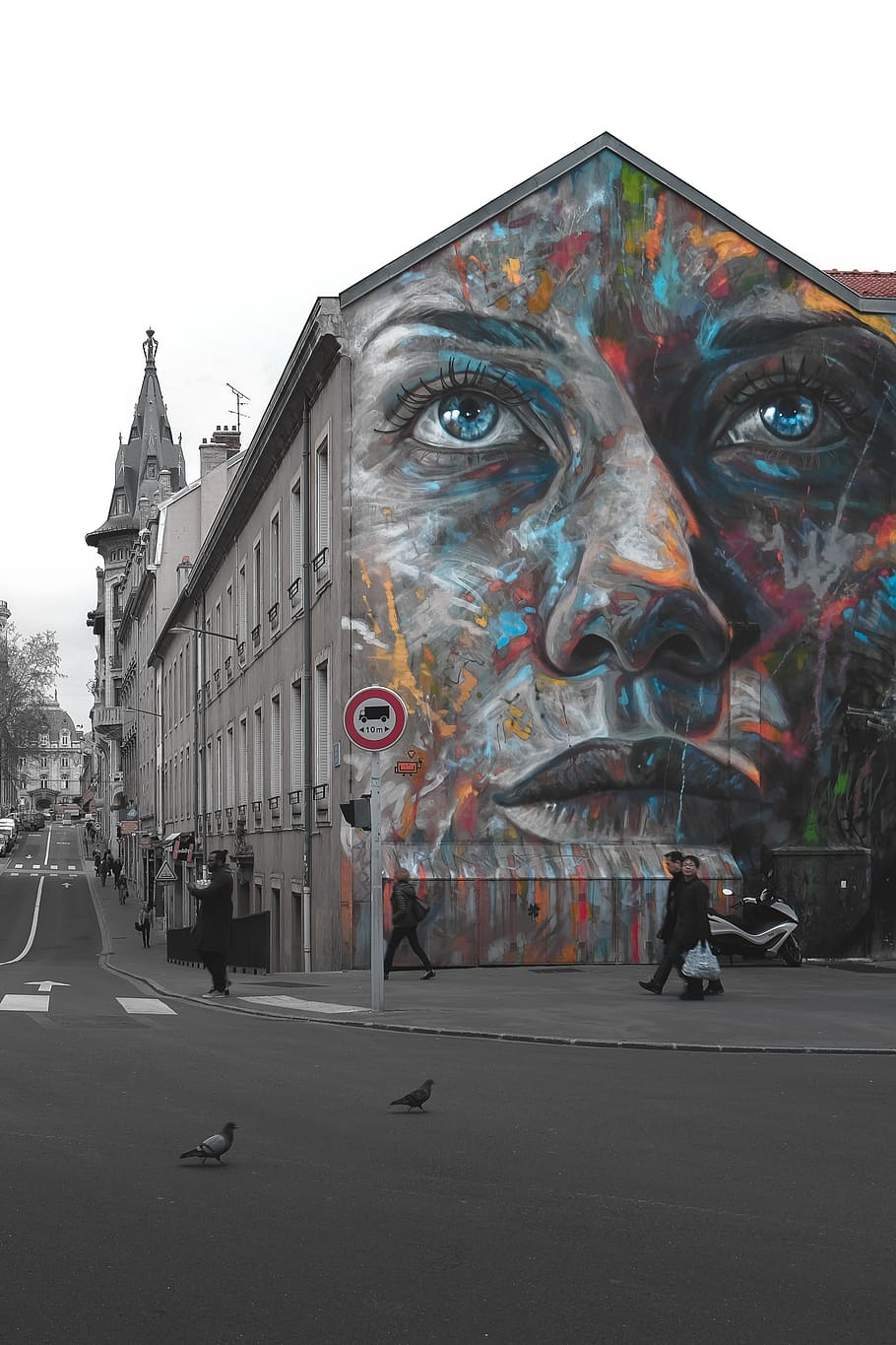 person, human, art, graffiti, painting, mural, nancy, asphalt HD wallpaper