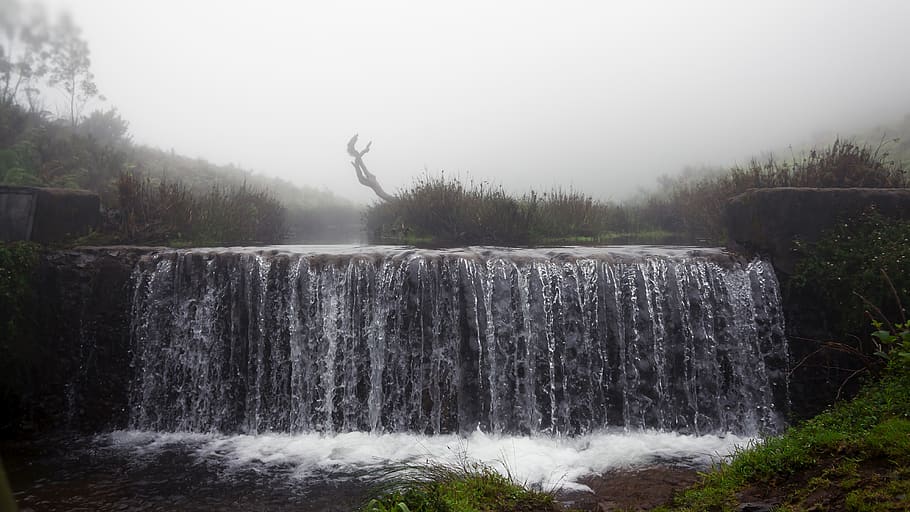 water fall, mist, river, stream, flowing, wallpaper, hd wallpaper HD wallpaper
