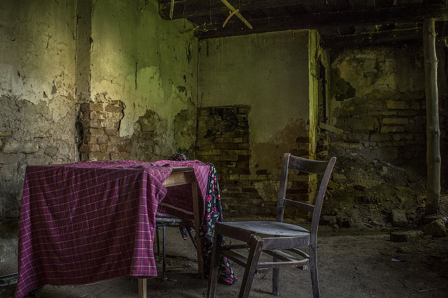 lost places, broken, decomposition, abandoned, chair, seat HD wallpaper