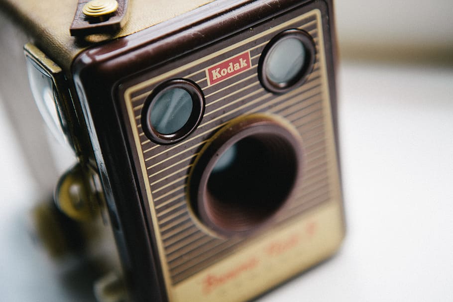 kodak, camera, brownie, box, film, no people, retro styled HD wallpaper