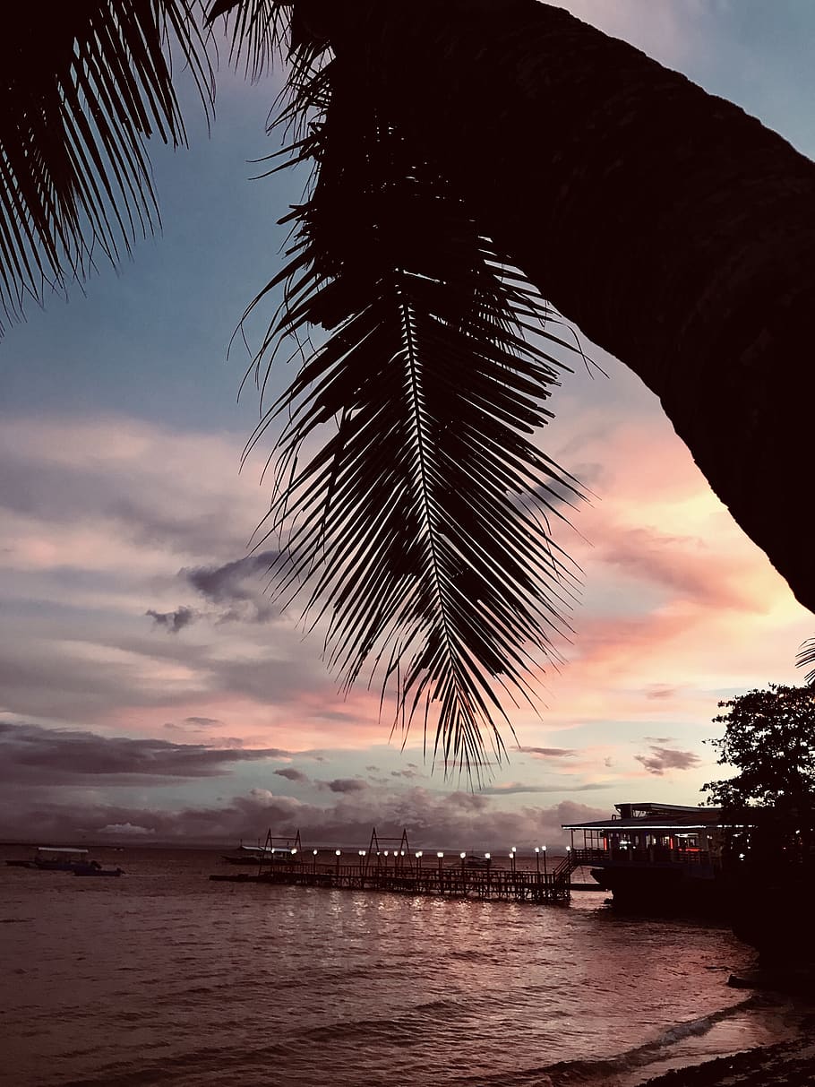philippines, cebu city, colors, pastel, skies, sunset, island, HD wallpaper