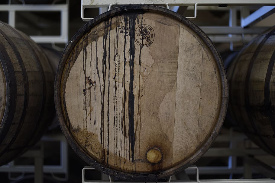Brown Wooden Barrel, beer, brewery, container, distillery, drum