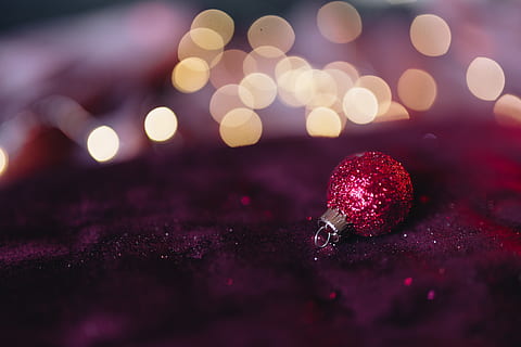 Burgundy Christmas Decorations, modern, holidays, elegant, red HD wallpaper