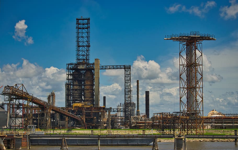oil refinery, industry, mineral oil, architecture, factory