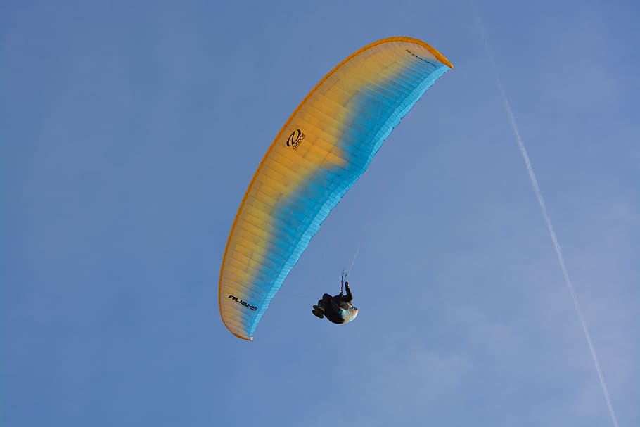 paragliding, paraglider, fly, flight, wing ozone rush 5, wind HD wallpaper