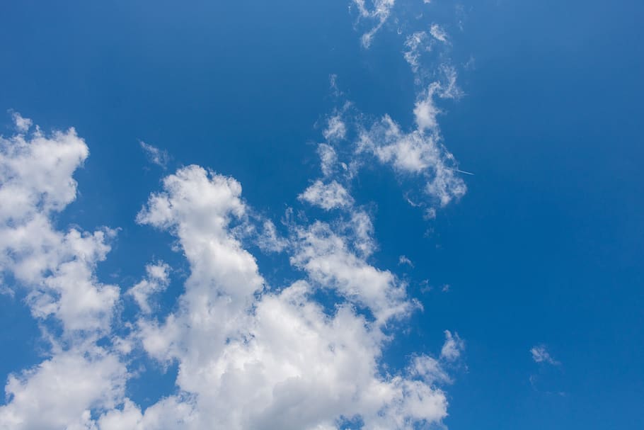 clouds, blue sky, summer, blue sky background, sky clouds, cloud - sky HD wallpaper