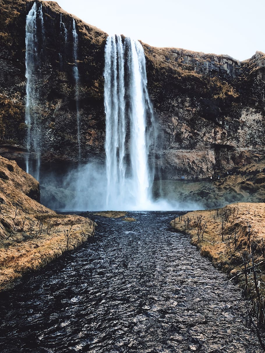 waterfalls at daytime, motion, scenics - nature, beauty in nature HD wallpaper