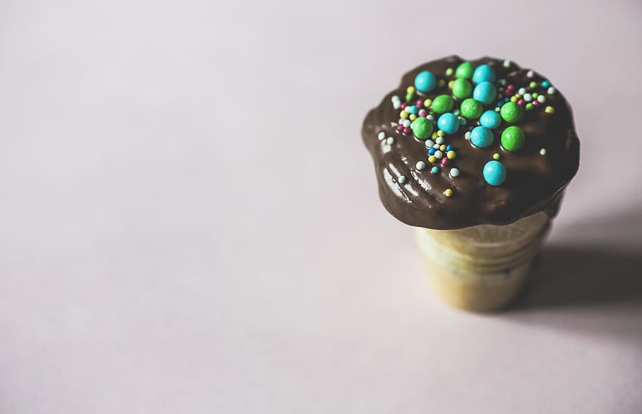chocolate ice cream, food, dessert, sweets, creme, confectionery HD wallpaper