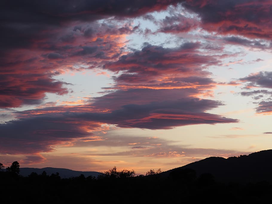 morning clouds, sunrise, sky, morning sky, cloud - sky, sunset HD wallpaper