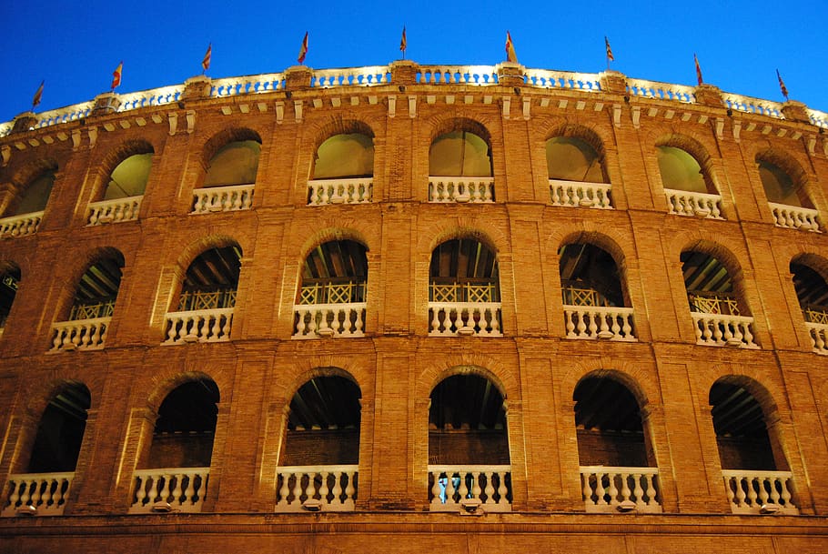 spain, valencia, architecture, toros, spanish, building exterior HD wallpaper