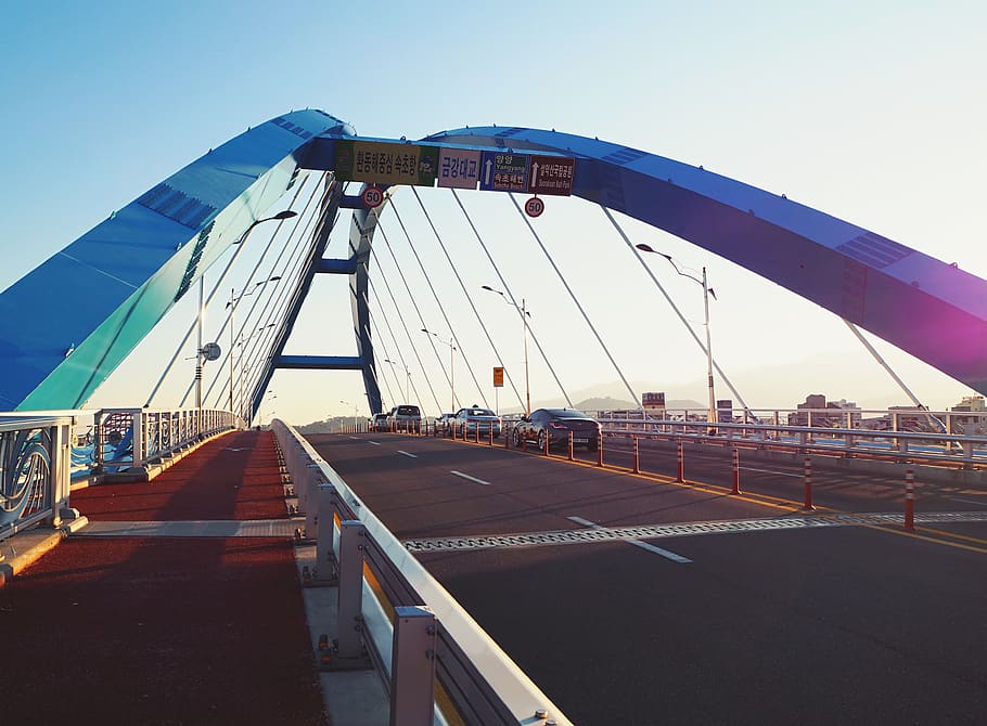 transportation, sky, architecture, built structure, bridge HD wallpaper