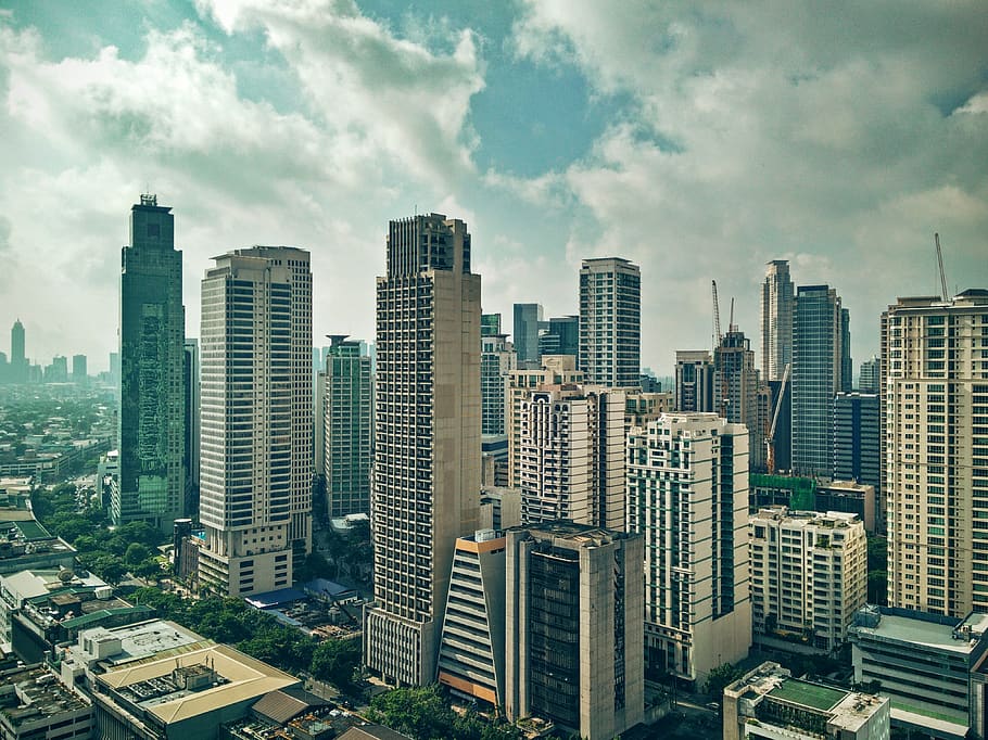 philippines, makati, business, urban, architecture, manila, HD wallpaper