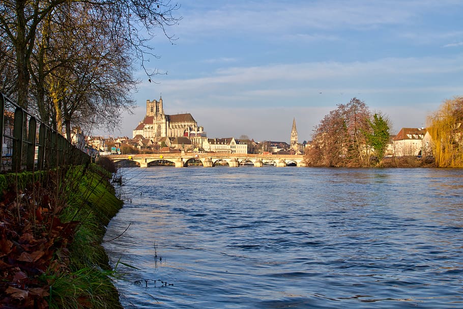 france, auxerre, built structure, architecture, building exterior HD wallpaper