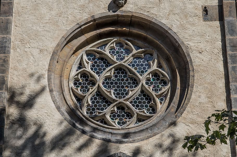 church window, gothic, historically, architecture, building HD wallpaper