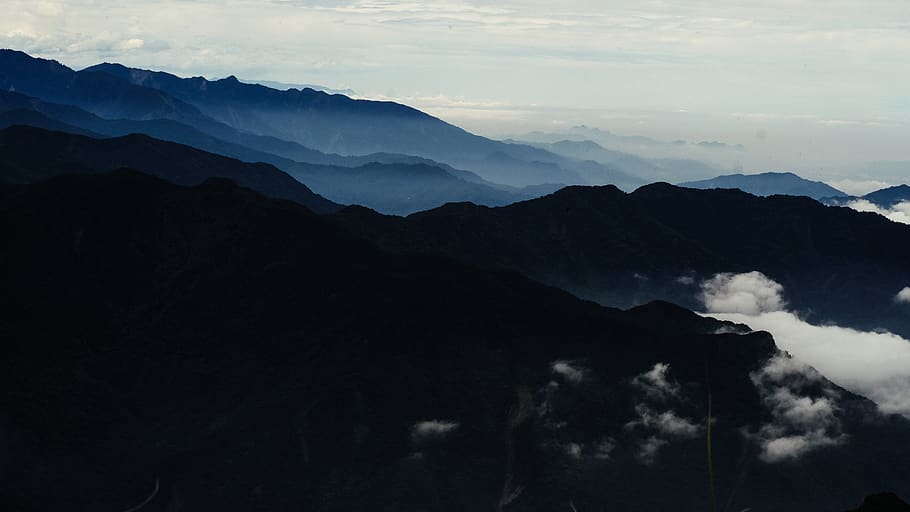 landscape, mountain, taiwan, cloud, green, sky, earth, nature HD wallpaper