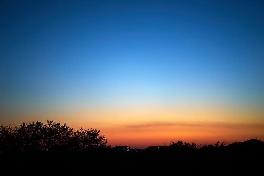 sky, colorful, dusk, sunset, silhouette, scenics - nature, tranquility HD wallpaper