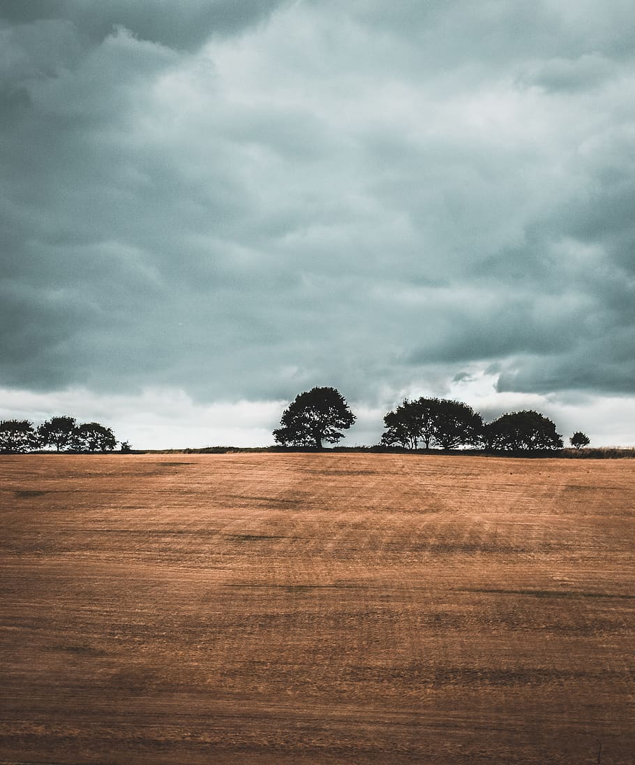 horizon, silhouette, dark, clouds, raincloud, landscape, nature HD wallpaper