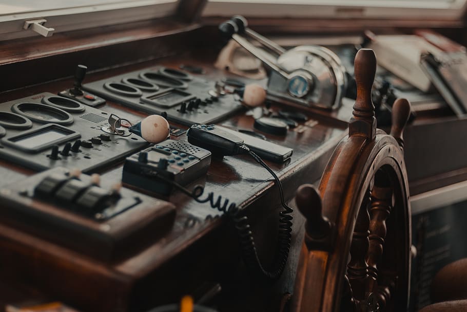 Close-up Photogrpahy Ship Captains Control, boat, design, equipment HD wallpaper