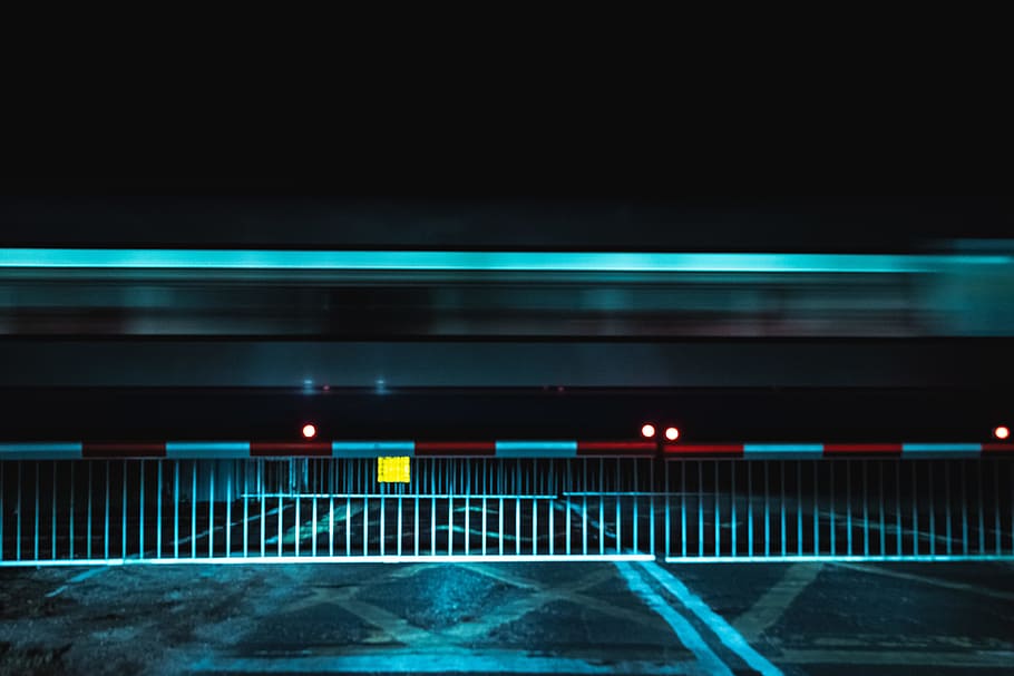 blue tone, motion, speed, night, blur, train, transport, motion blur HD wallpaper