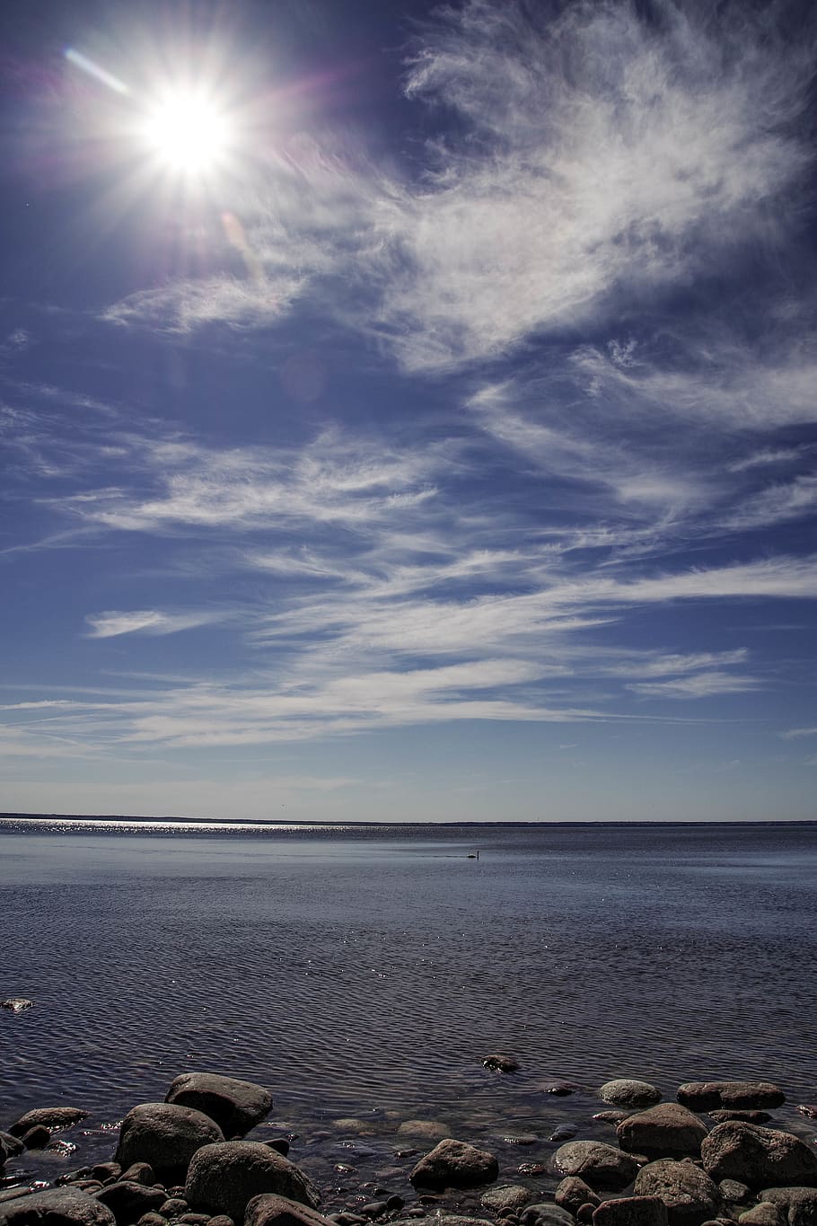 Scenic View Of Ocean, beach, bright, clouds, environment, horizon HD wallpaper
