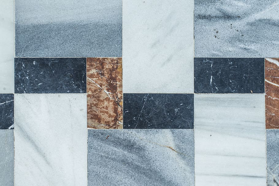 Brown, Black, And White Tiles, design, pattern, no people, close-up HD wallpaper