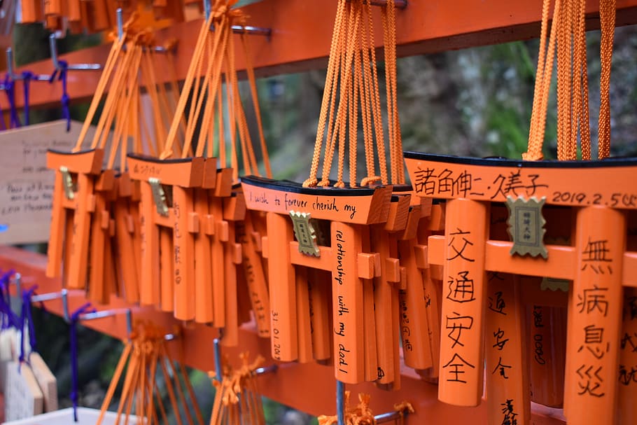 torii gate, japan, fushimi inari, kyoto, shrine, shinto, japanese, HD wallpaper