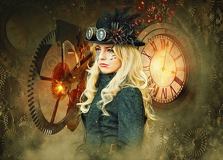 gothic, steampunk, fantasy, dark, portrait, fantasy portrait HD wallpaper