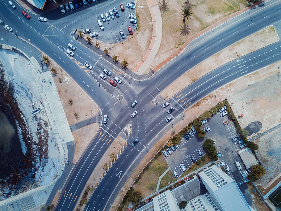 architecture, building, infrastructure, aerial, view, road HD wallpaper