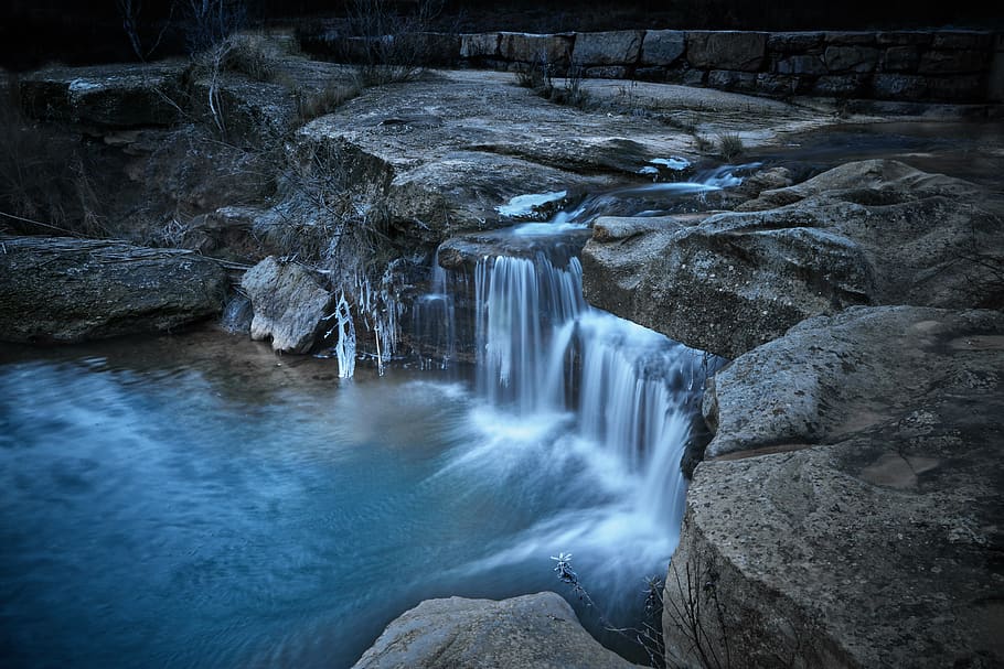 water, river, waterfall, nature, landscape, scenic, mystic HD wallpaper