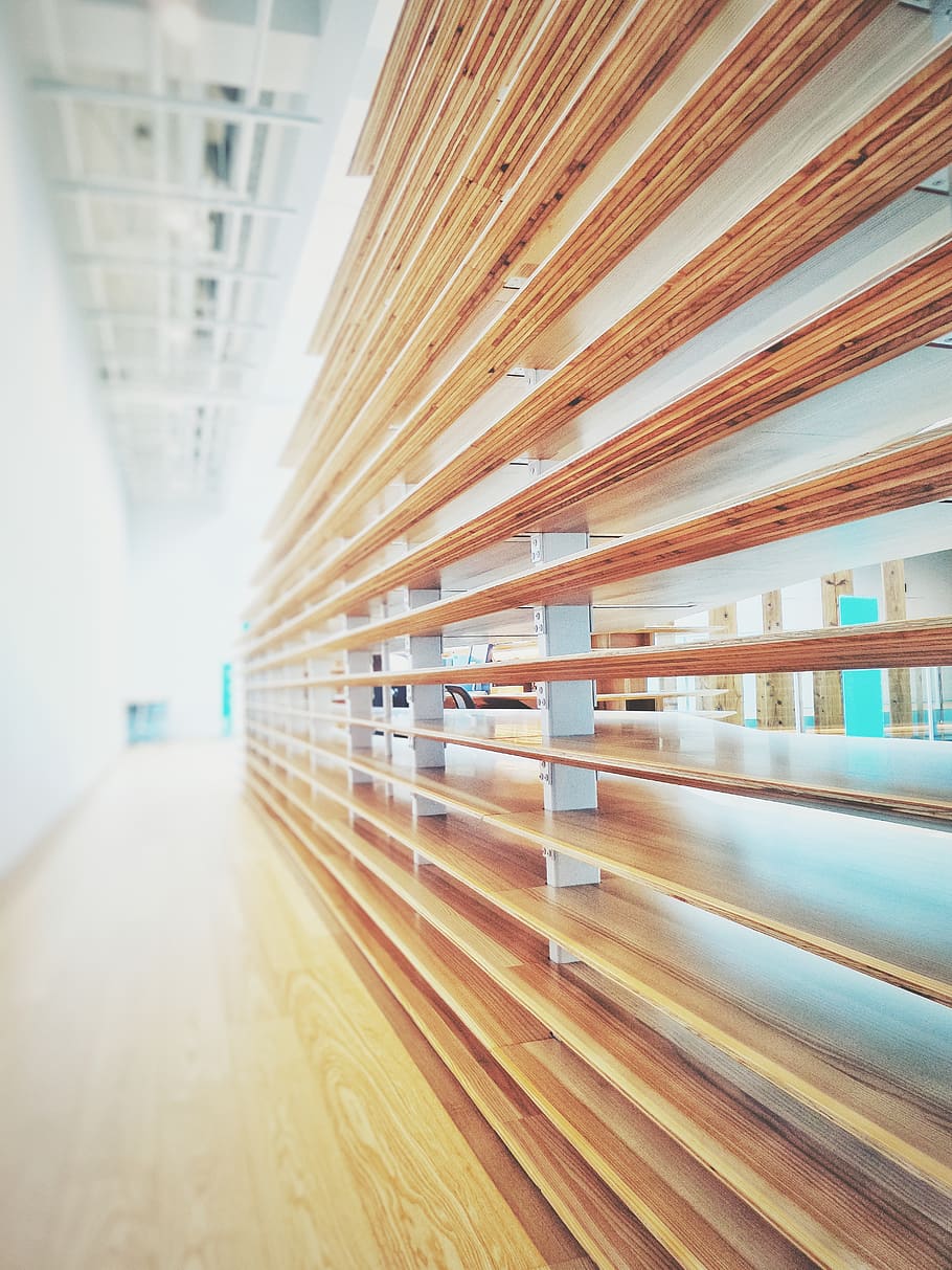 interior, corridor, light, deep, geometry, lines, perspective HD wallpaper