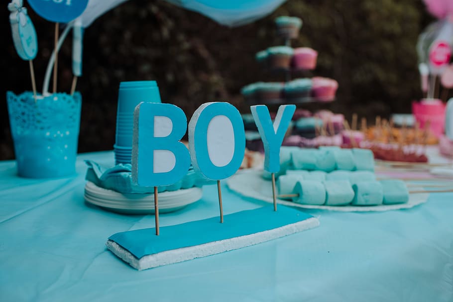Blue Boy Freestanding Decor, baby reveal, baby shower, celebration, HD wallpaper