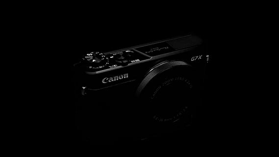 electronics, digital camera, minimal, canon, slim, black, technology HD wallpaper