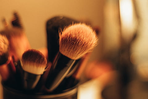 HD wallpaper: makeup brushes on black organizer, make-up brush, indoors,  close-up | Wallpaper Flare