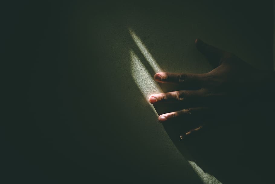 Person Touching White Wall, hand, light, sunlight, human hand HD wallpaper