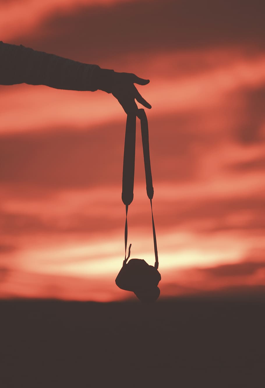 sunset, sky, camera, accessory, photography, outdoor, silhouette HD wallpaper