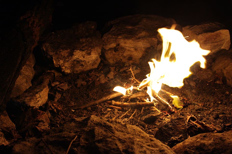 hiking, camping, fire, fire pit, outdoor, outdoors, appalachian HD wallpaper