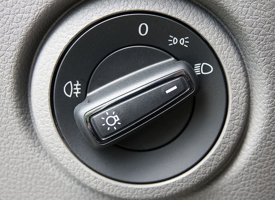 light switch, vehicle, rotary switches, parking light, dipped beam headlamps, HD wallpaper