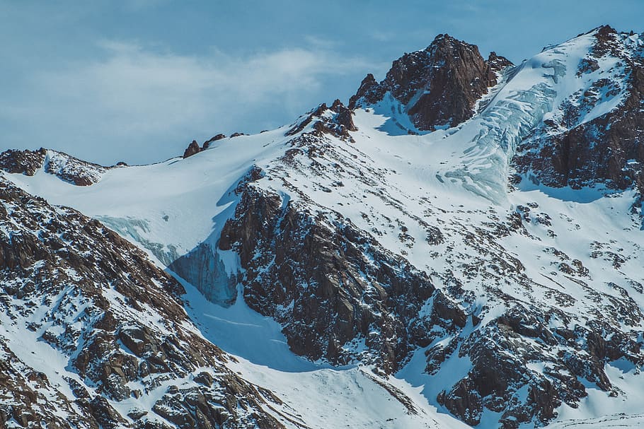 mountains with white snow during daytime, winter, cold temperature HD wallpaper