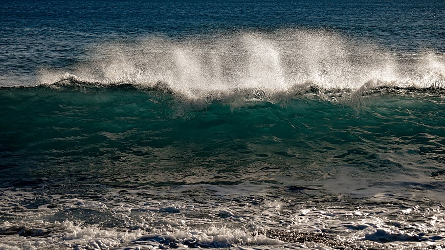 wave, surf, water, ocean, nature, spray, splash, motion, seascape HD wallpaper