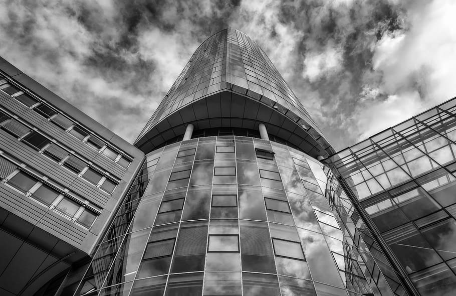 architecture, tower, glass, facade, window, building, modern HD wallpaper