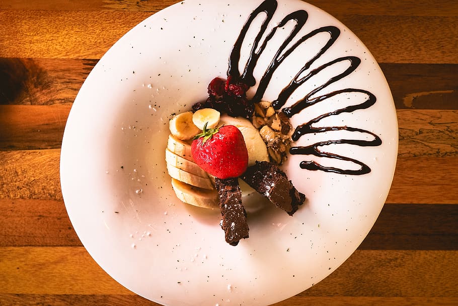 cake, desert, sweet, fruit, food, freshness, food and drink HD wallpaper